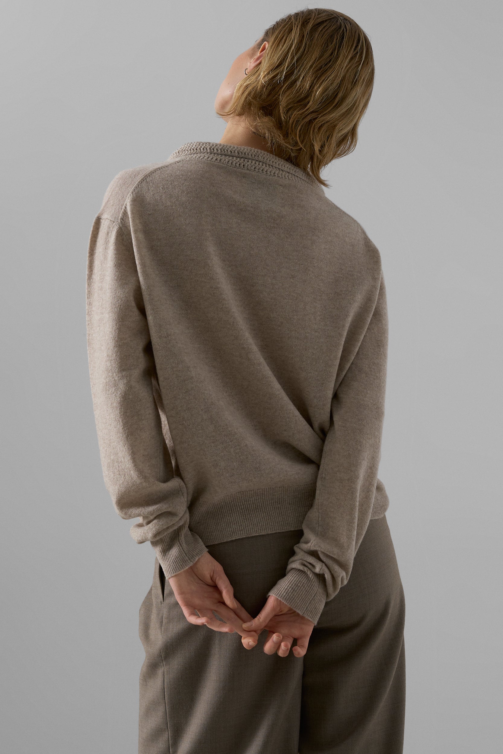 LEAP knitted polo sweater
