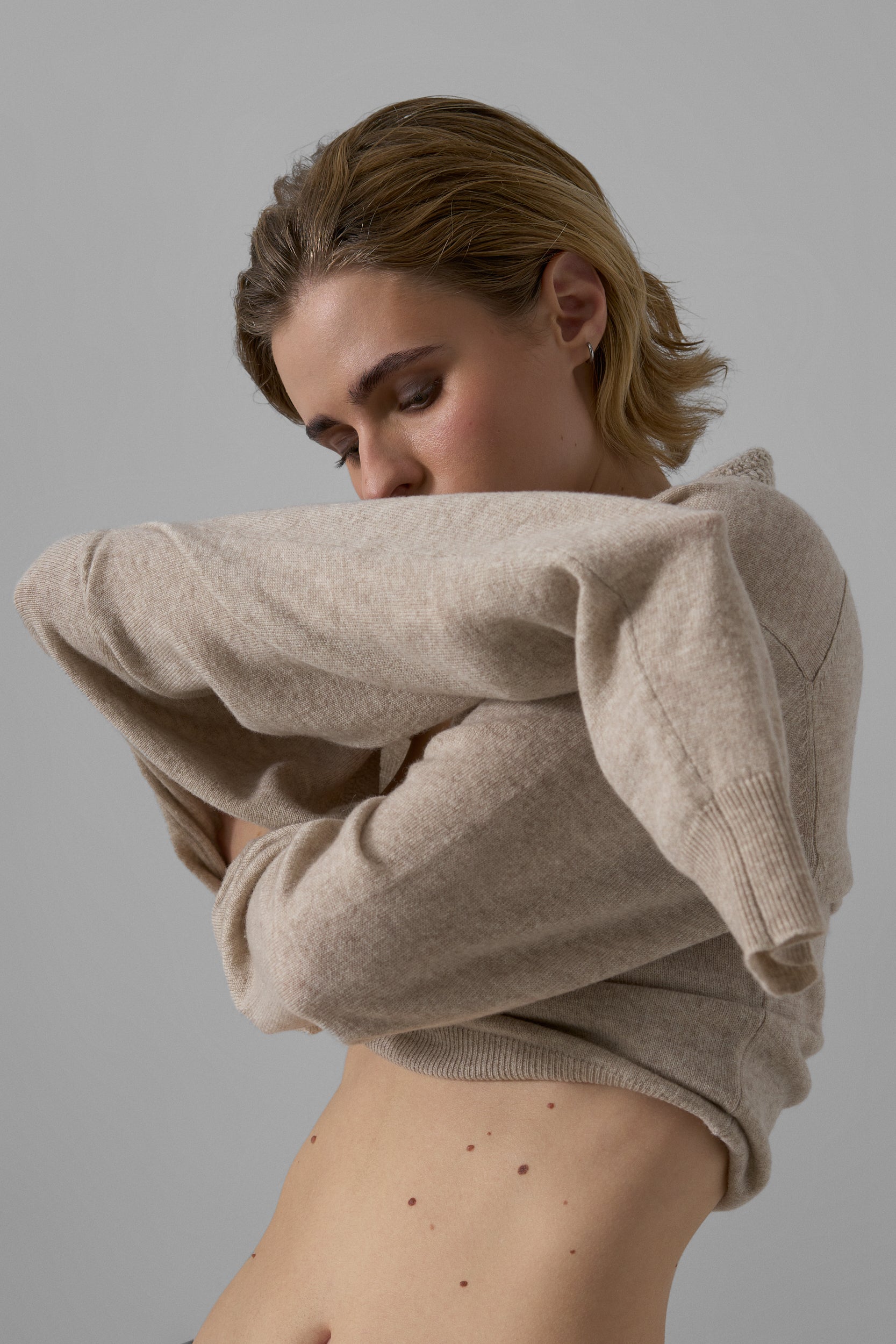 LEAP knitted polo sweater